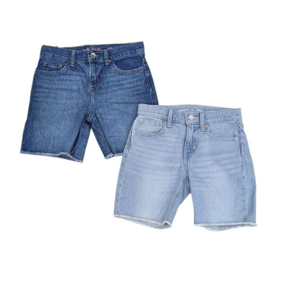 Children's Place Old Navy Denim Cutoff Bermuda Shorts Jorts Bundle Girls 10 - Picture 7 of 7
